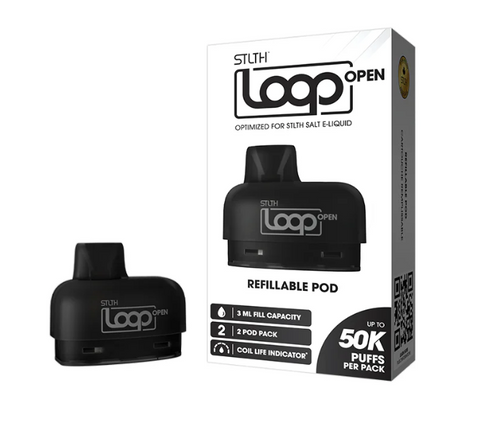 STLTH LOOP OPEN REPLACEMENT POD PACK - TRANSPARENT BLACK