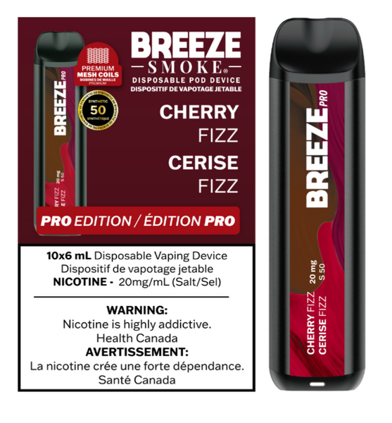 Breeze Pro S50 2000 Puffs Disposable Vape - Synthetic Nicotine ***Harmonized Stamped***