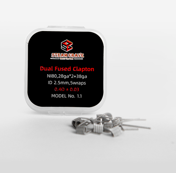 Dual fused Clapton NI80 28*2+38 Pre-build Coil (10pcs/pack)