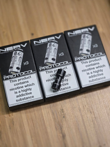 NERV CHIMNEY + x3/pks 0.6OHM (9pc) NERV COIL by Protocol Vape Tech - Fits Boro Tank