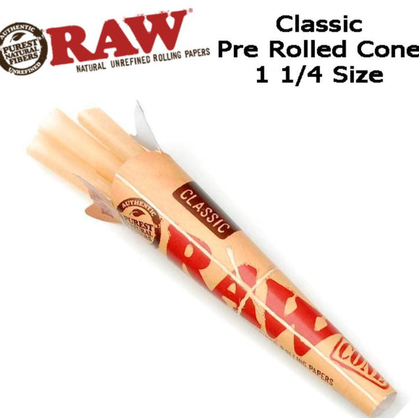 Raw Classic Pre Rolled Cones 1 1/4 6-Pack