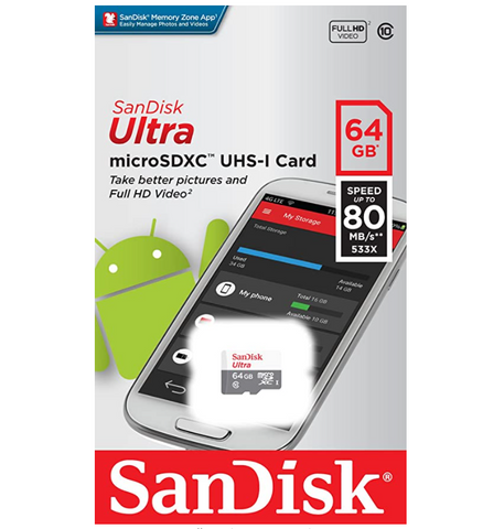 SanDisk Ultra 64GB microSDXC Card